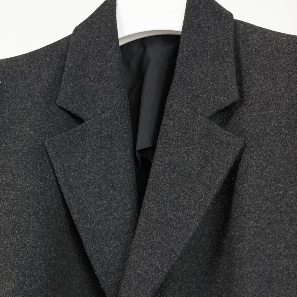 Toteme Bonce Dark Grey Melange Wool-Blend Open Blazer - Picture 7 of 11
